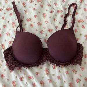 Auden Purple Underwire Bra with Adjustable Straps